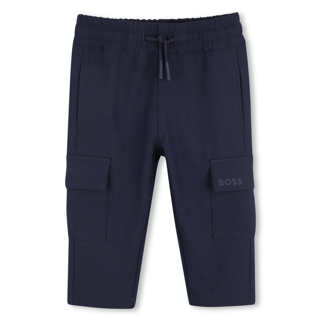 Stretchy Cargo Pants in Navy Blue Hugo Boss