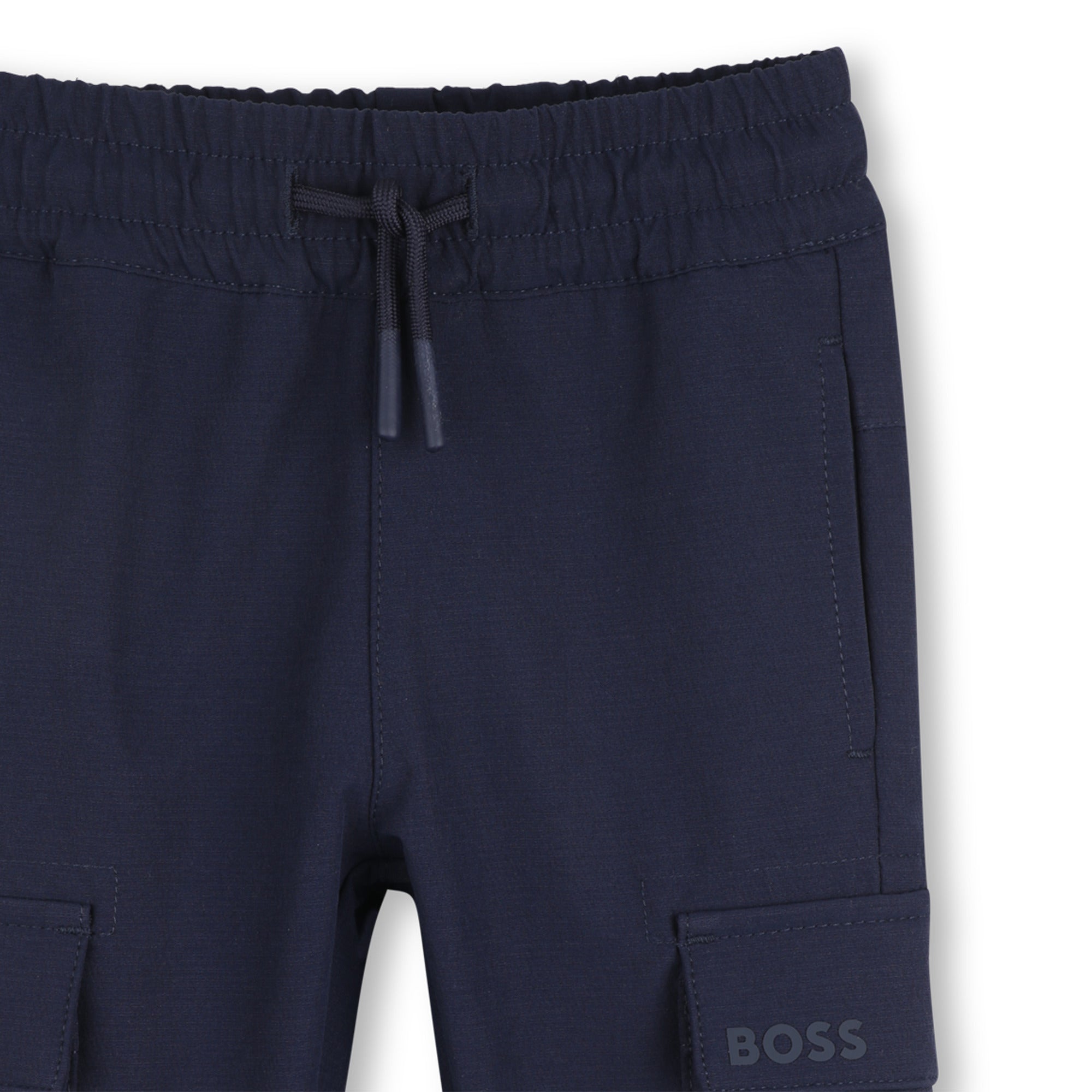 Stretchy Cargo Pants in Navy Blue Hugo Boss