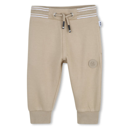 Baby Cotton Jogging Pants in Beige Hugo Boss