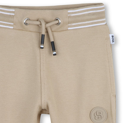 Baby Cotton Jogging Pants in Beige Hugo Boss