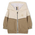 Baby Color-Block Hooded Windbreaker in Stone and Beige Hugo Boss