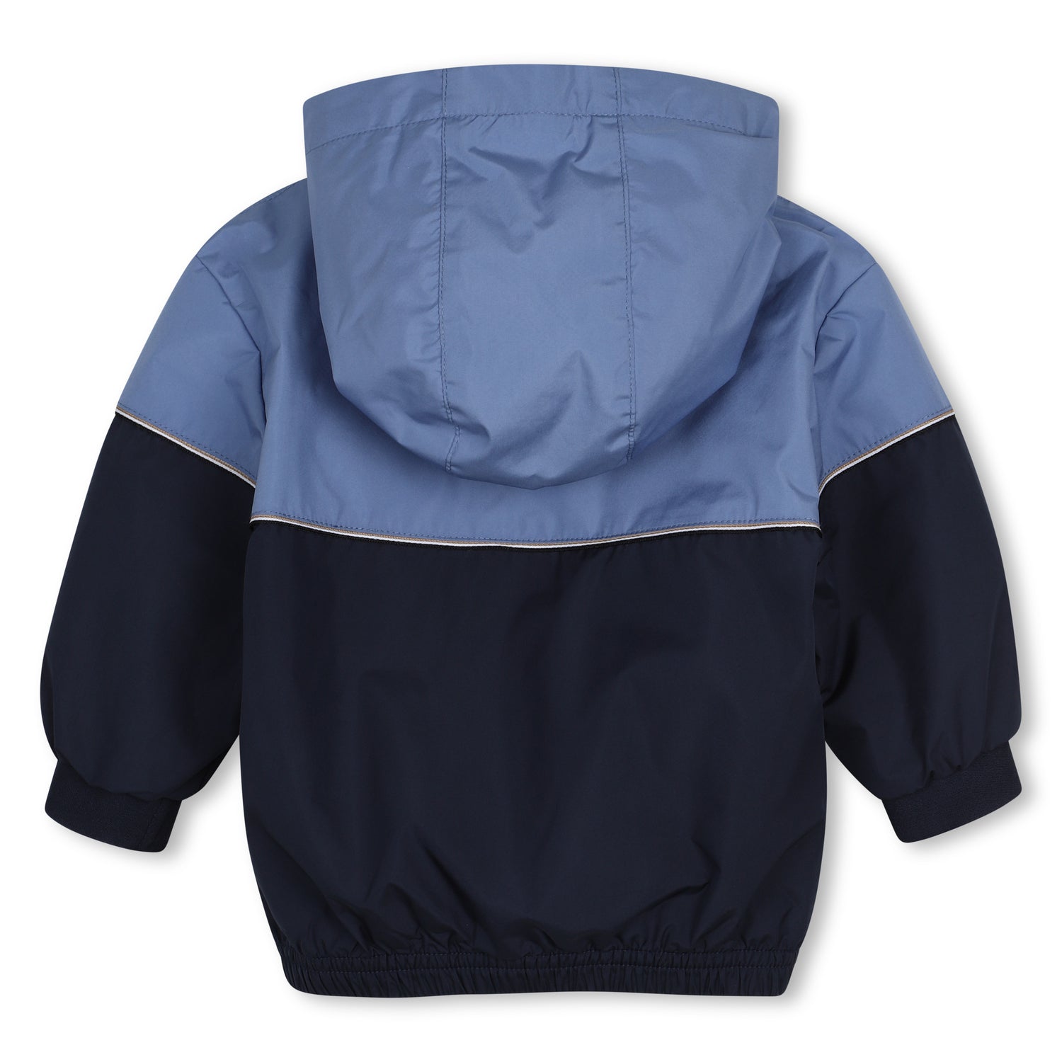 Baby Color-Block Hooded Windbreaker in Navy Hugo Boss