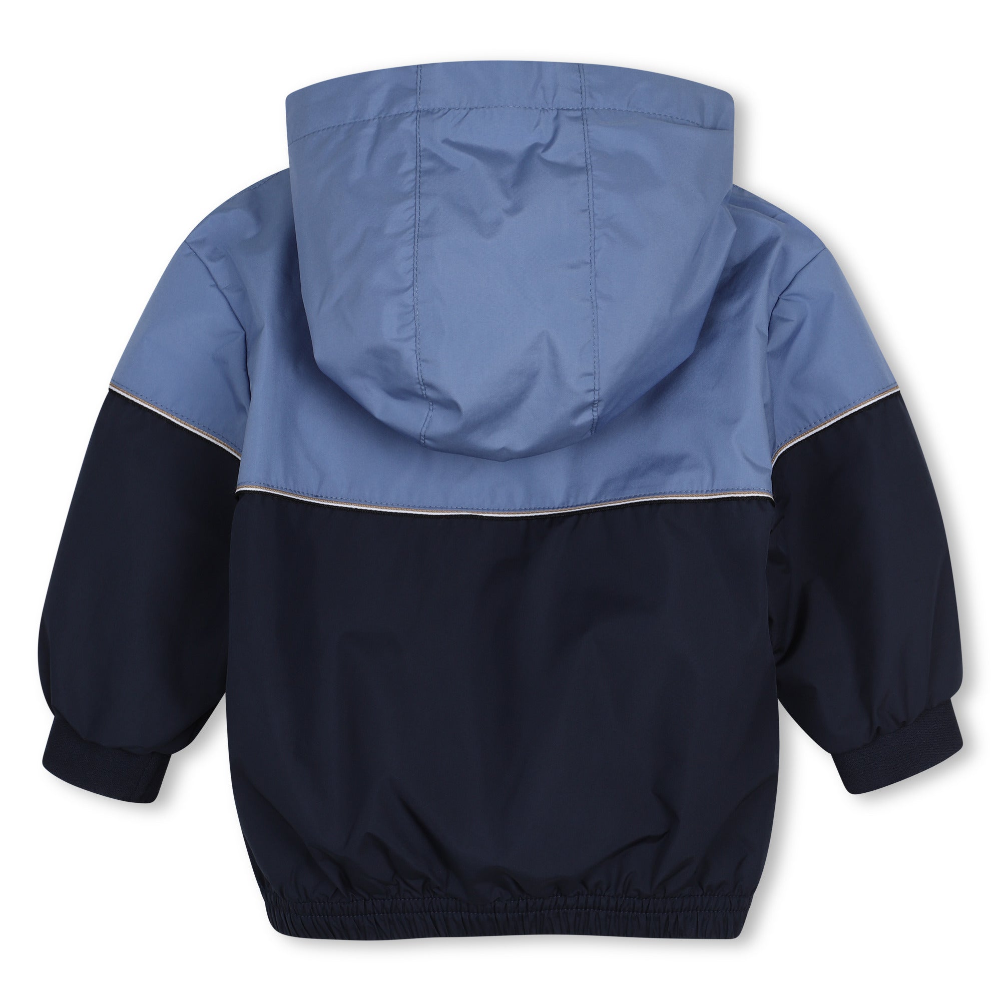 Baby Color-Block Hooded Windbreaker in Navy Hugo Boss