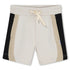 Boys Color-Block Fleece Shorts in Navy and Beige Hugo Boss