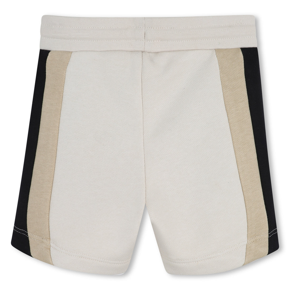 Boys Color-Block Fleece Shorts in Navy and Beige Hugo Boss