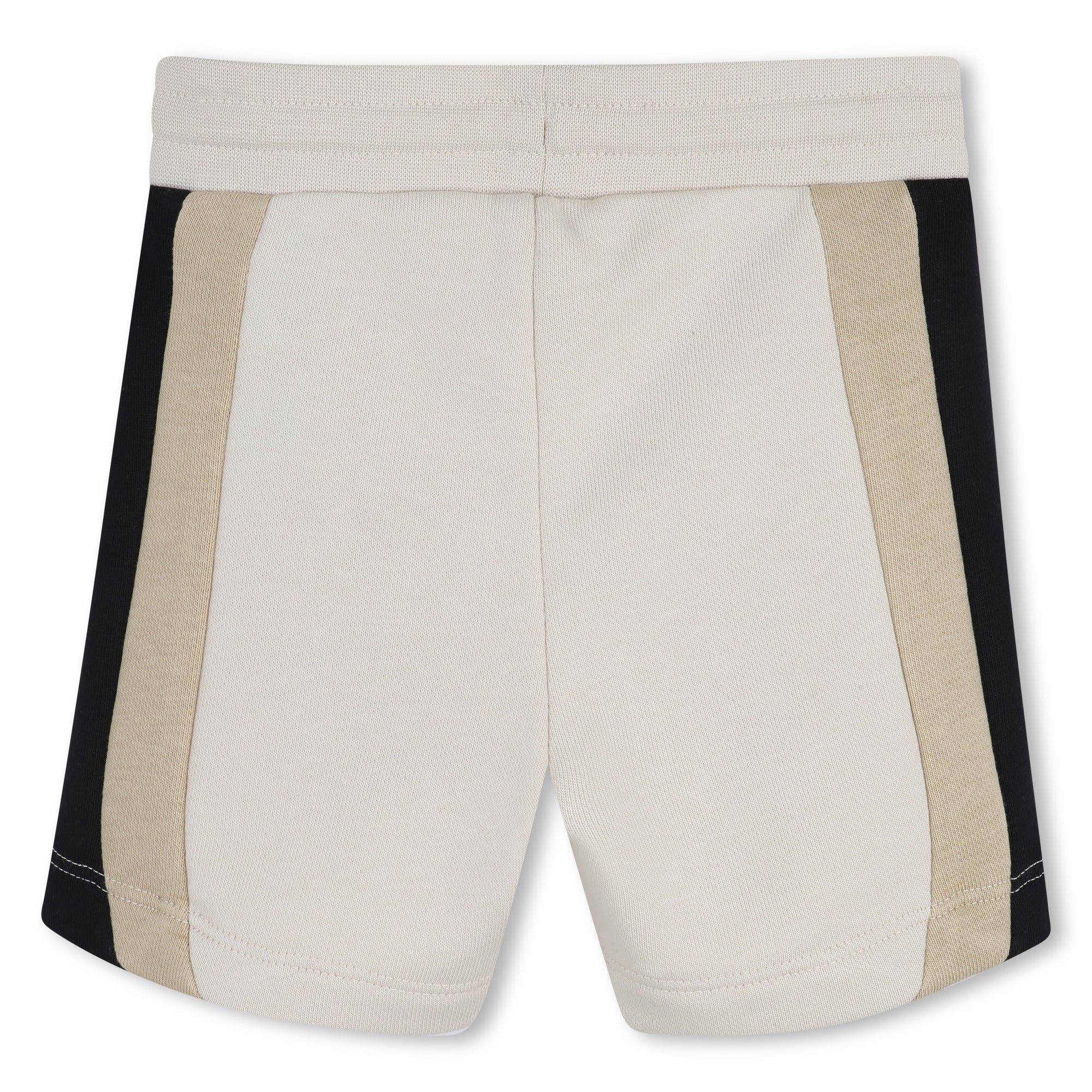 Boys Color-Block Fleece Shorts in Navy and Beige Hugo Boss