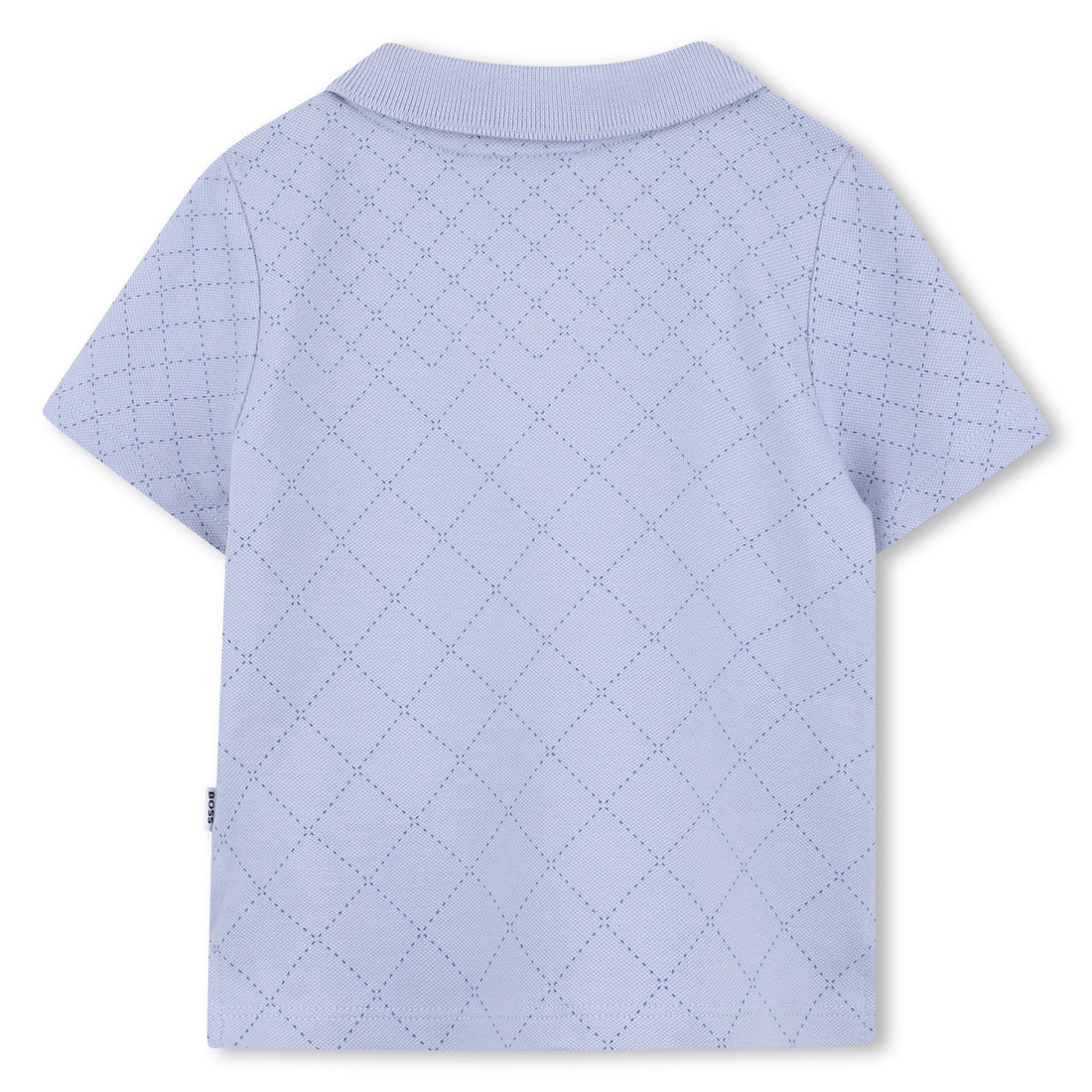 Boys Quilted Piqué Polo Shirt in Grey Hugo Boss