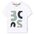 Baby Graphic Logo Cotton Piqué T-Shirt in White Hugo Boss