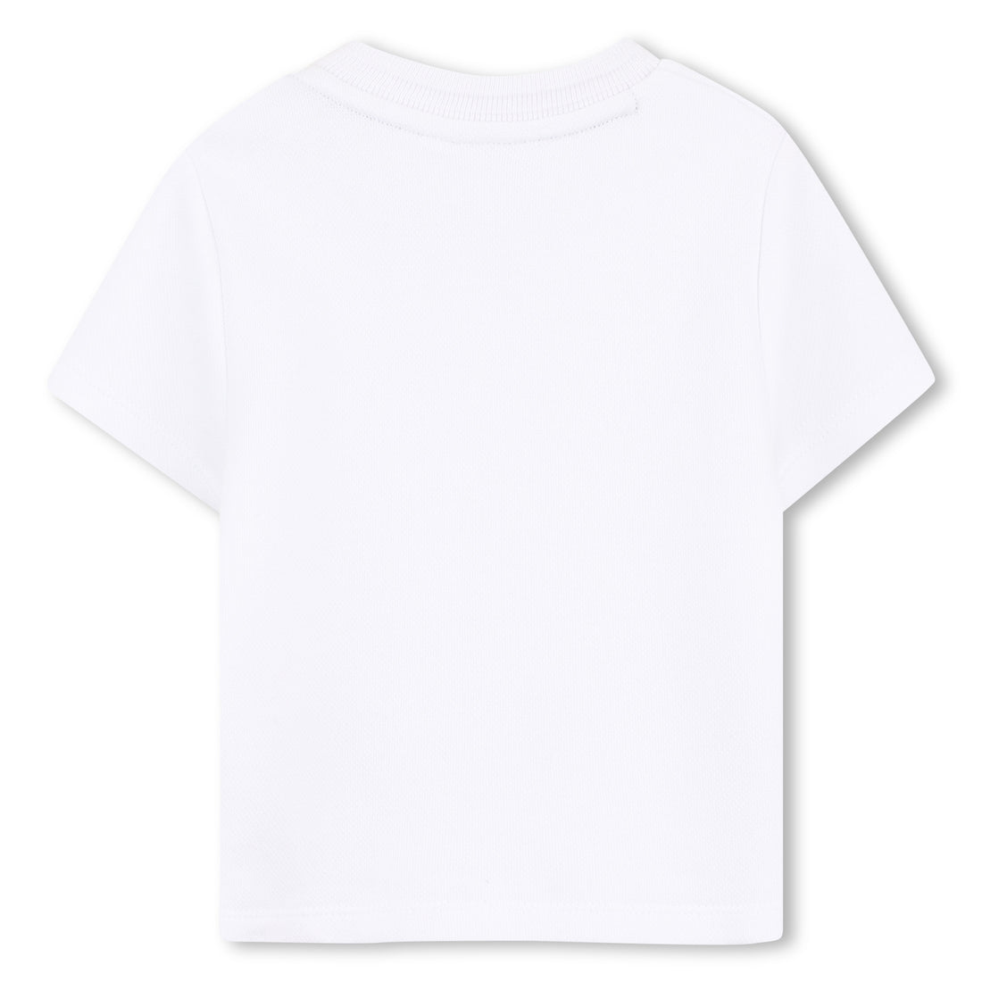 Baby Graphic Logo Cotton Piqué T-Shirt in White Hugo Boss