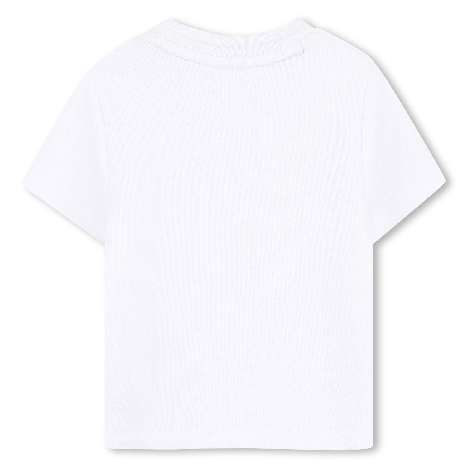 Baby Graphic Logo Cotton Piqué T-Shirt in White Hugo Boss