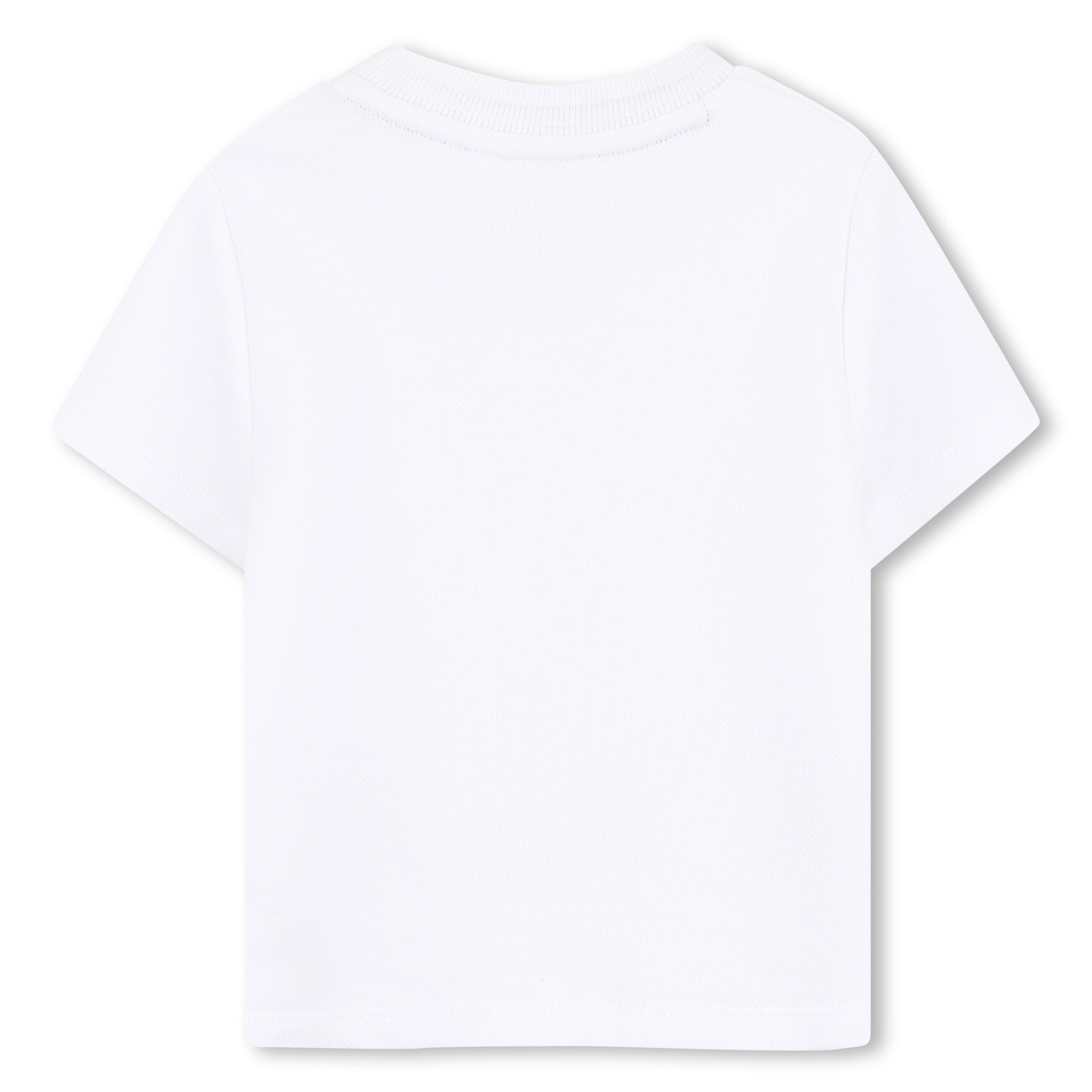 Baby Graphic Logo Cotton Piqué T-Shirt in White Hugo Boss