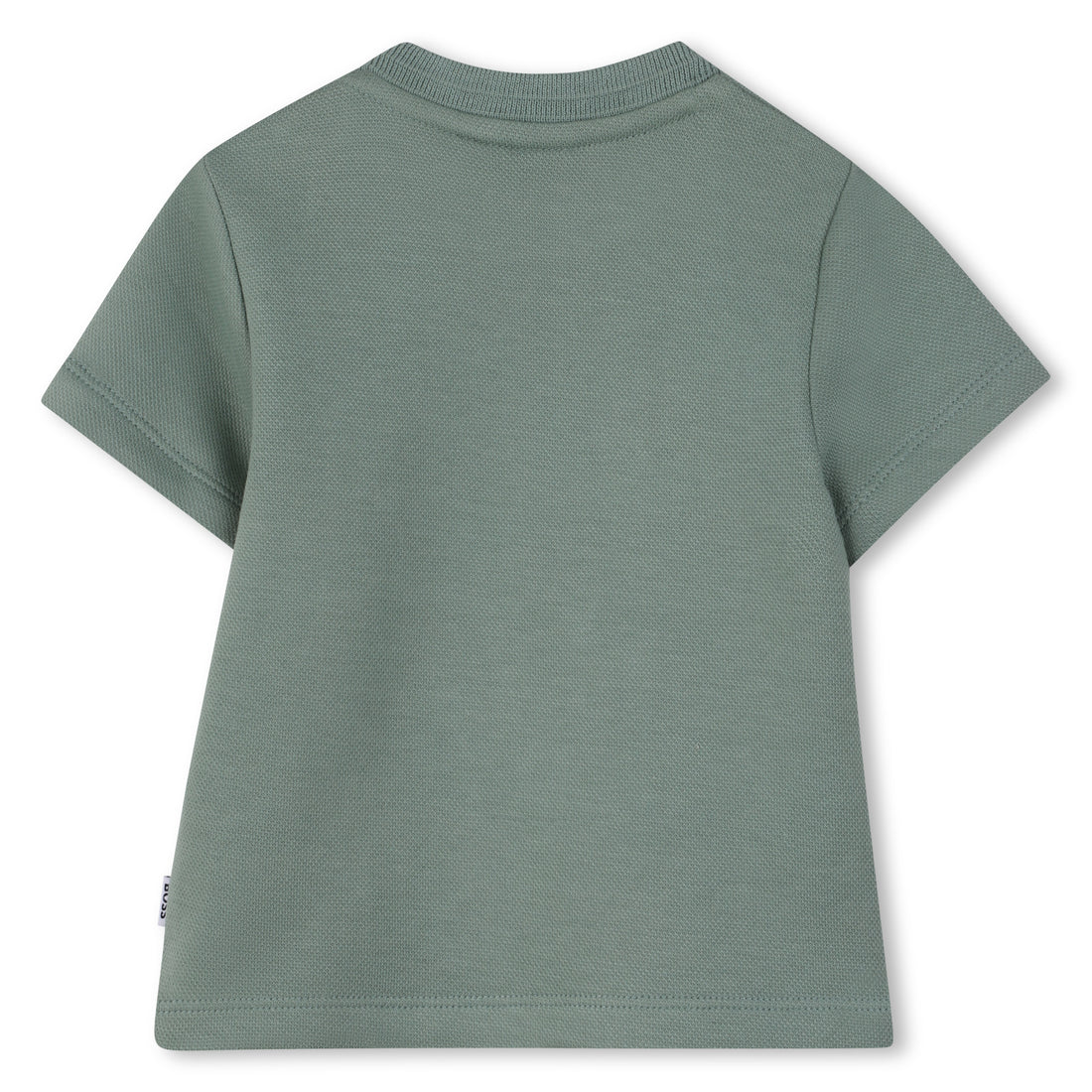 Graphic Logo Cotton Piqué T-Shirt in Sage Green Hugo Boss