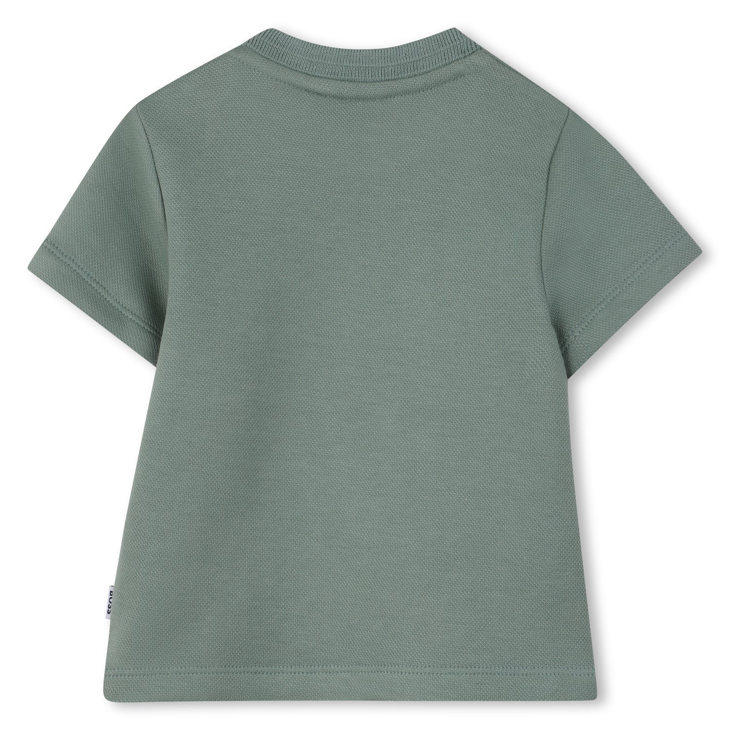 Graphic Logo Cotton Piqué T-Shirt in Sage Green Hugo Boss