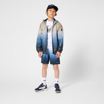 Boys Color-Gradient Polyester Swim Shorts in Blue Hugo Boss