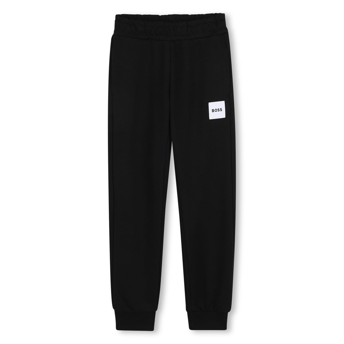 Boys Logo Fleece Jogging Pants in Black Hugo Boss