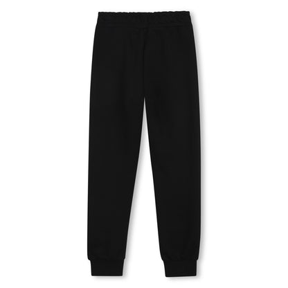 Boys Logo Fleece Jogging Pants in Black Hugo Boss