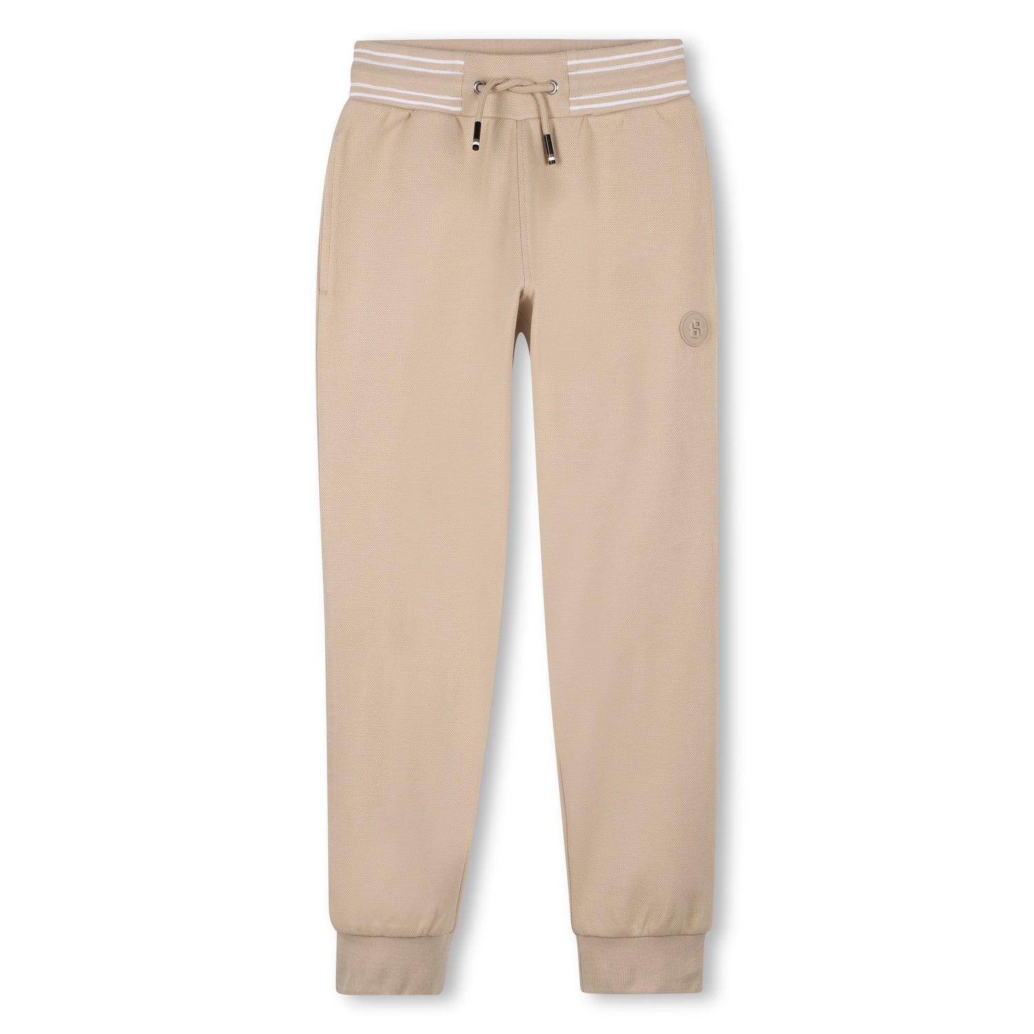 Boys Piqué Jogging Pants in Beige Hugo Boss