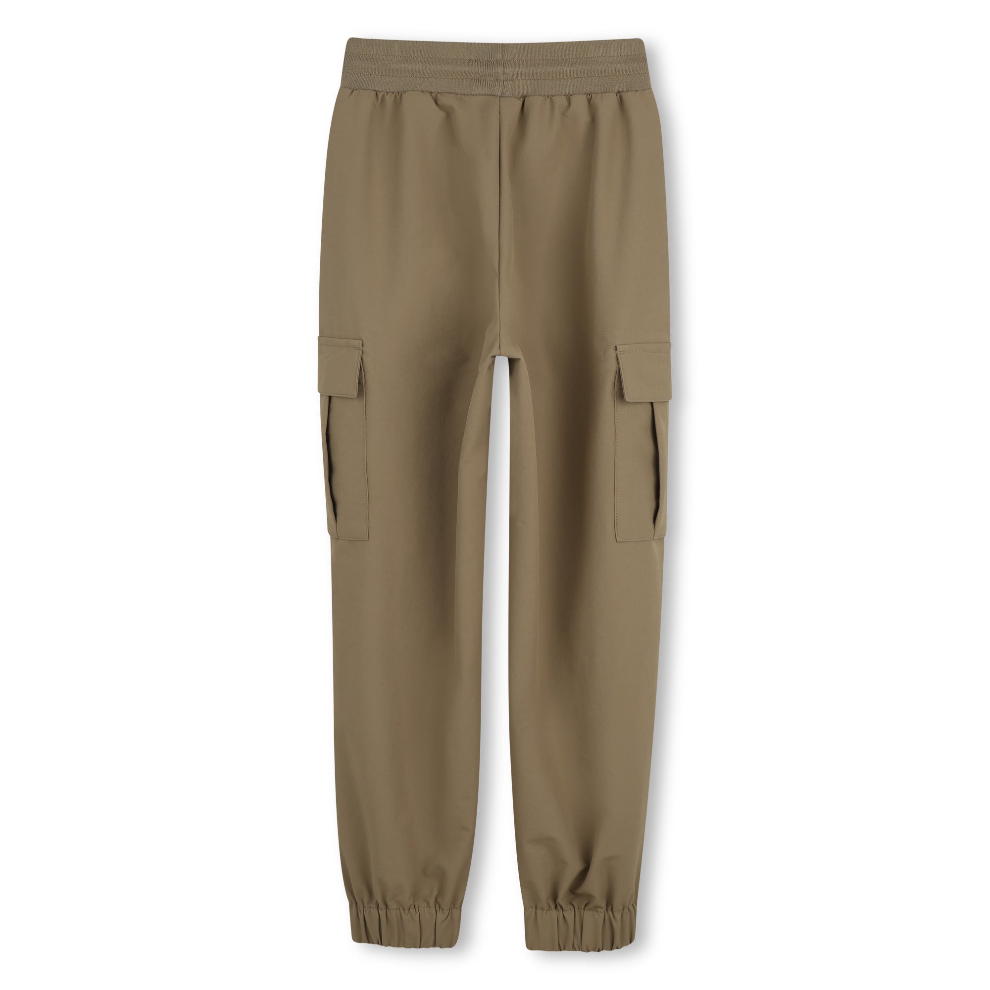 Boys Stretchy Cargo Joggers in Dark Stone Hugo Boss