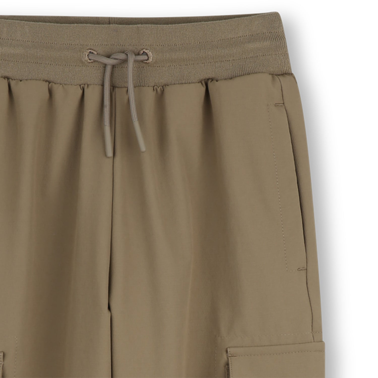 Boys Stretchy Cargo Joggers in Dark Stone Hugo Boss