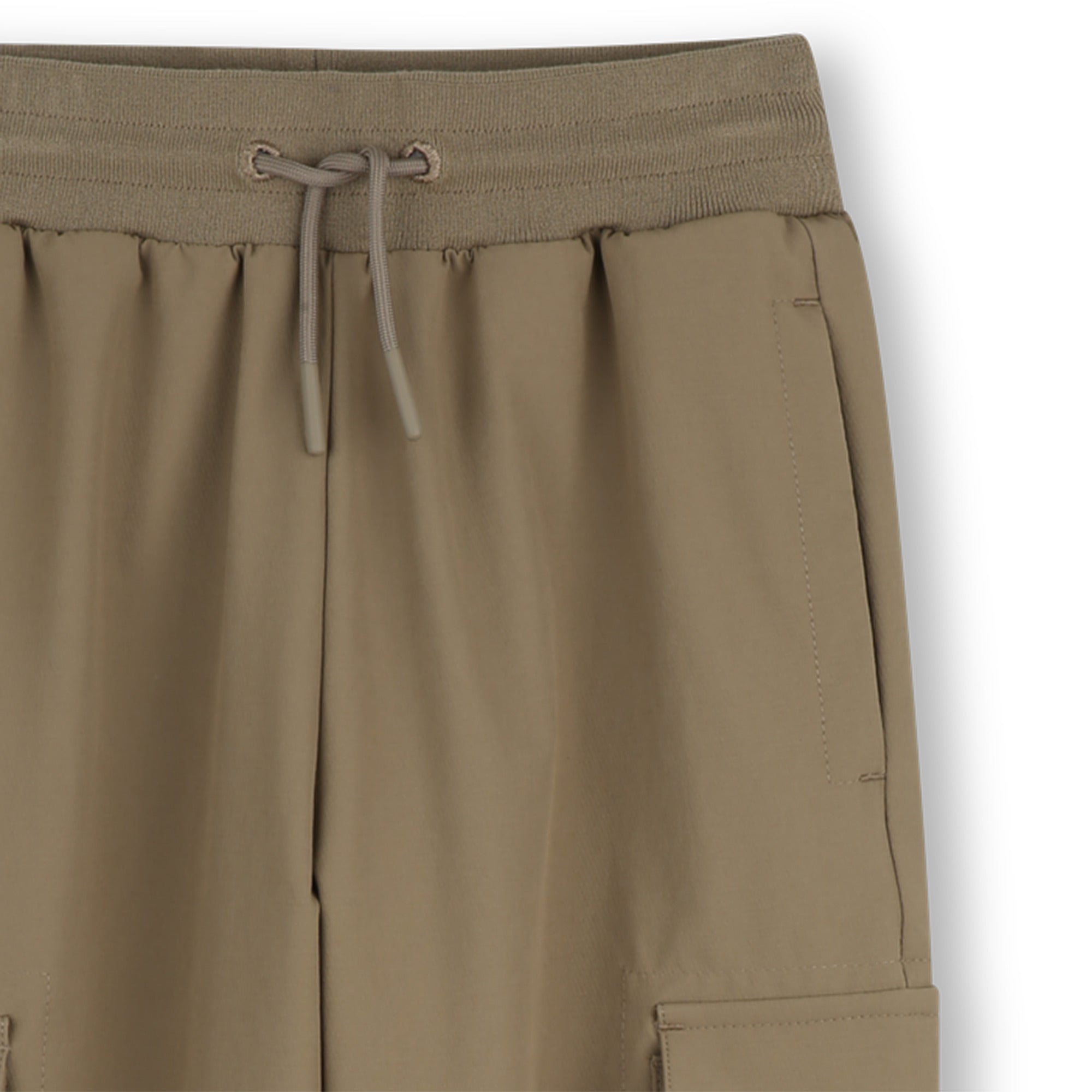 Boys Stretchy Cargo Joggers in Dark Stone Hugo Boss