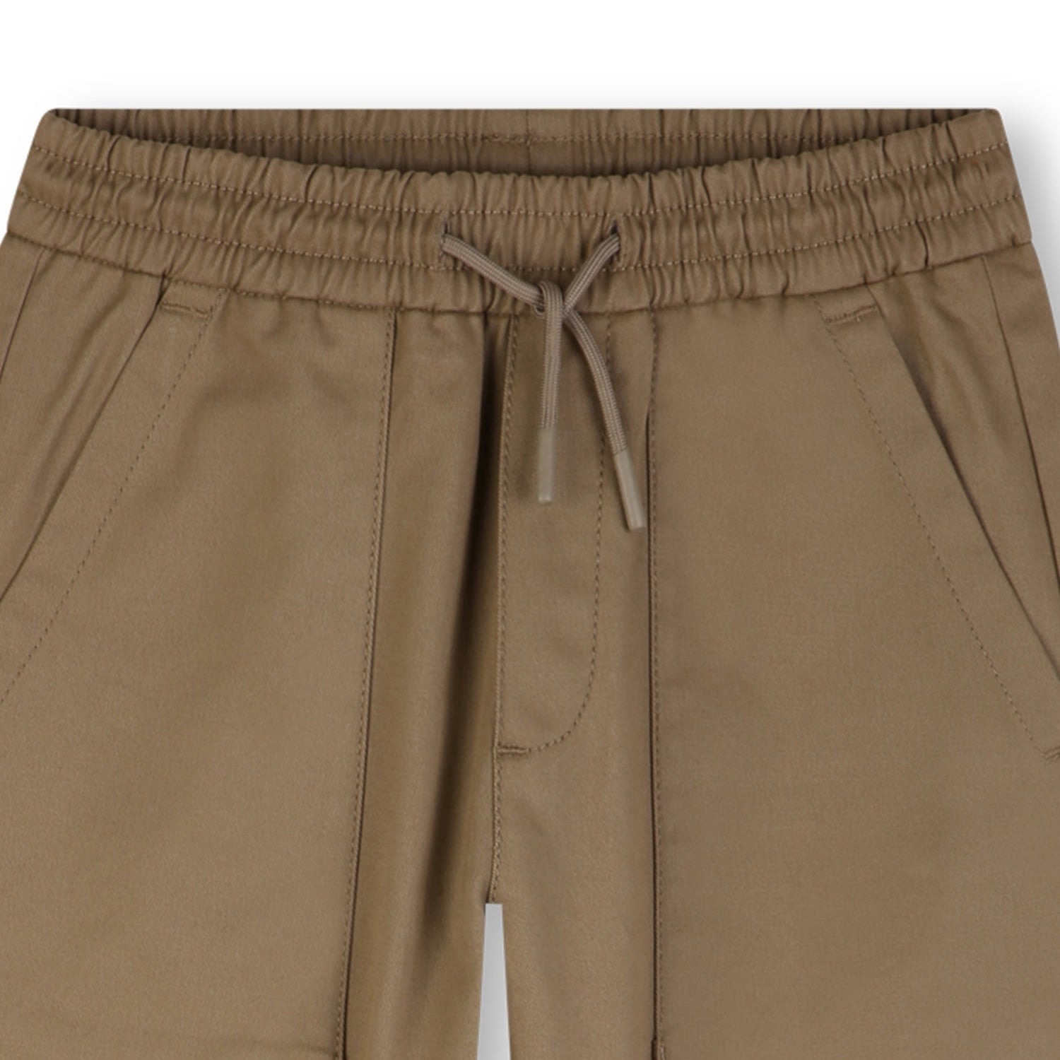 Cotton Cargo Pants with Elastic Waist and Drawcord Hugo Boss