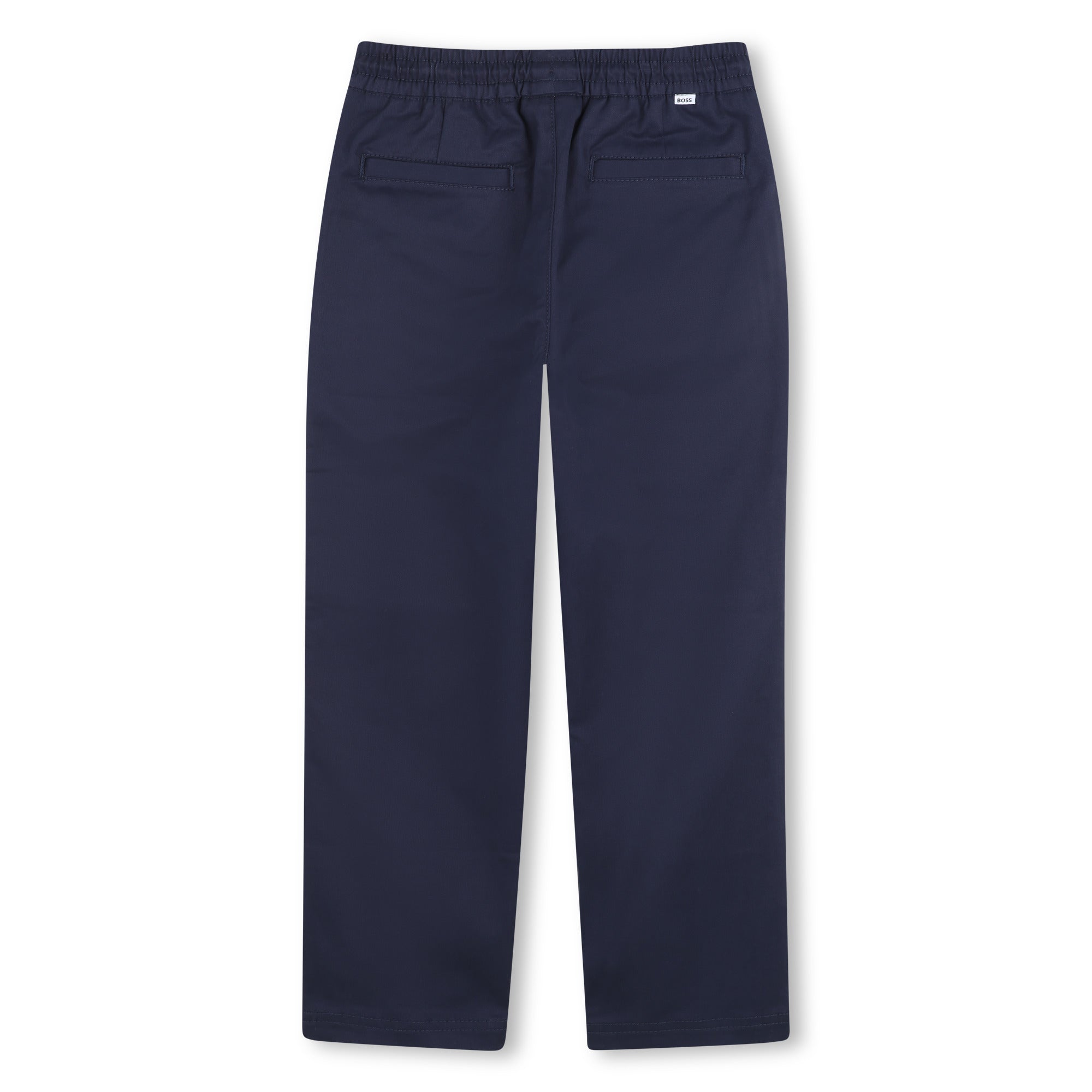 Boys Cotton Cargo Pants in Navy Hugo Boss