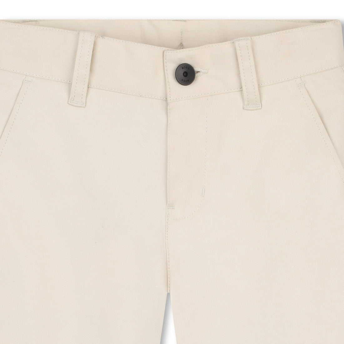 Cotton Chino Shorts with Turned-Up Hem Hugo Boss