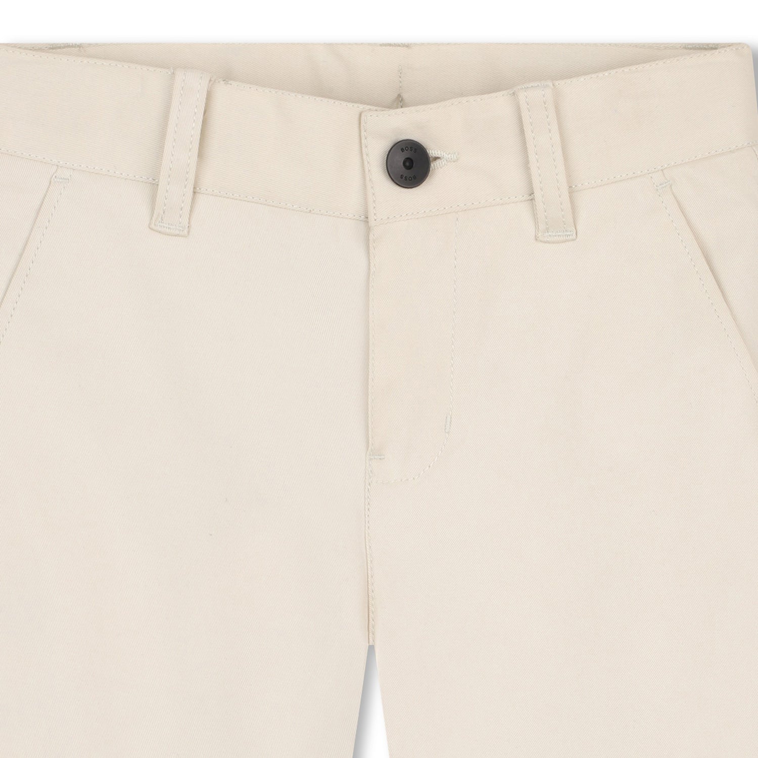 Cotton Chino Shorts with Turned-Up Hem Hugo Boss