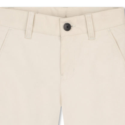 Cotton Chino Shorts with Turned-Up Hem Hugo Boss