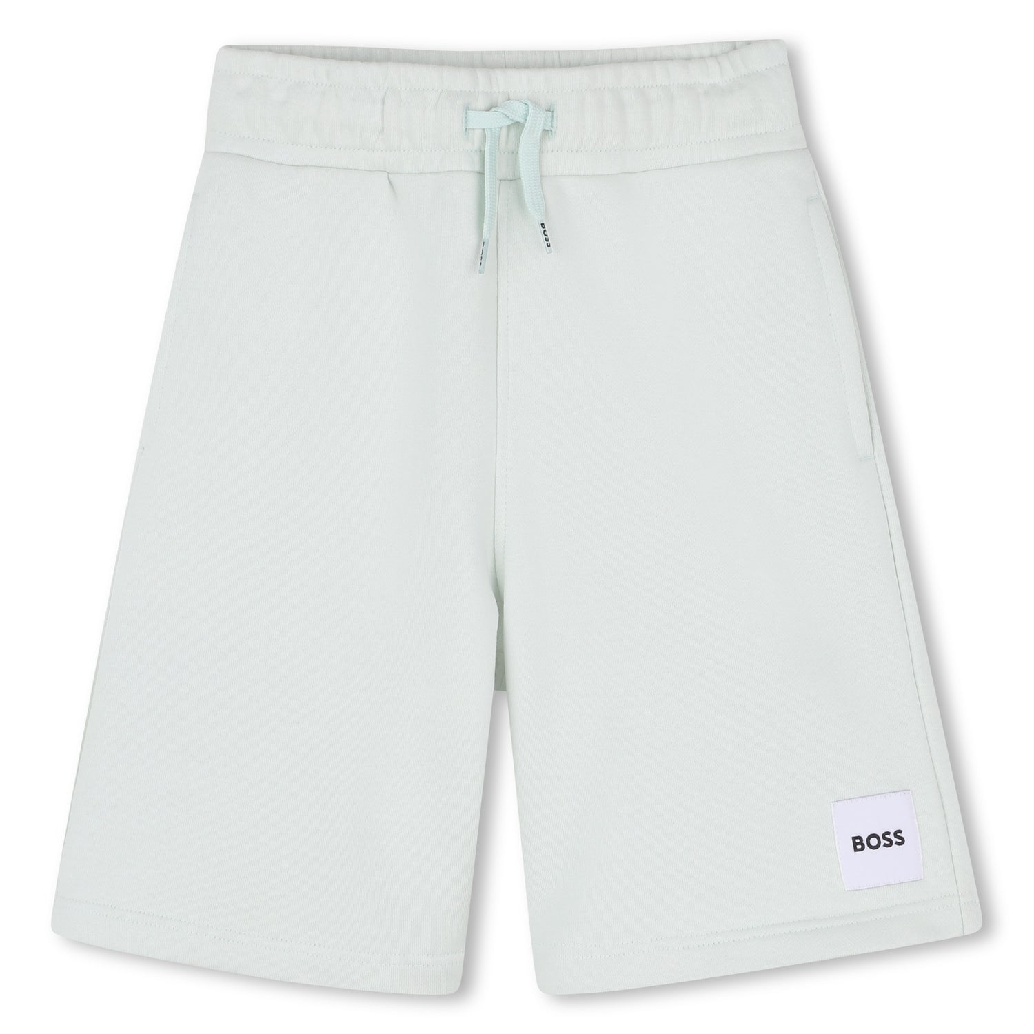 Boys Logo Fleece Jogging Shorts in Mint Green Hugo Boss