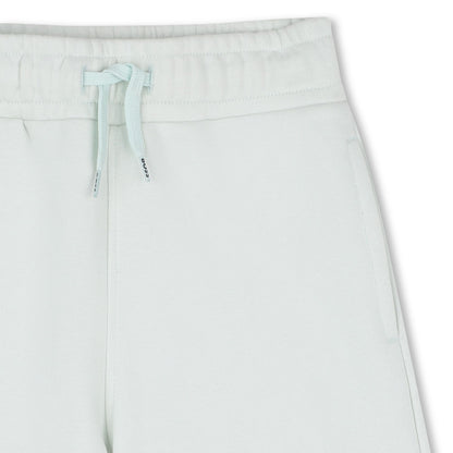 Boys Logo Fleece Jogging Shorts in Mint Green Hugo Boss