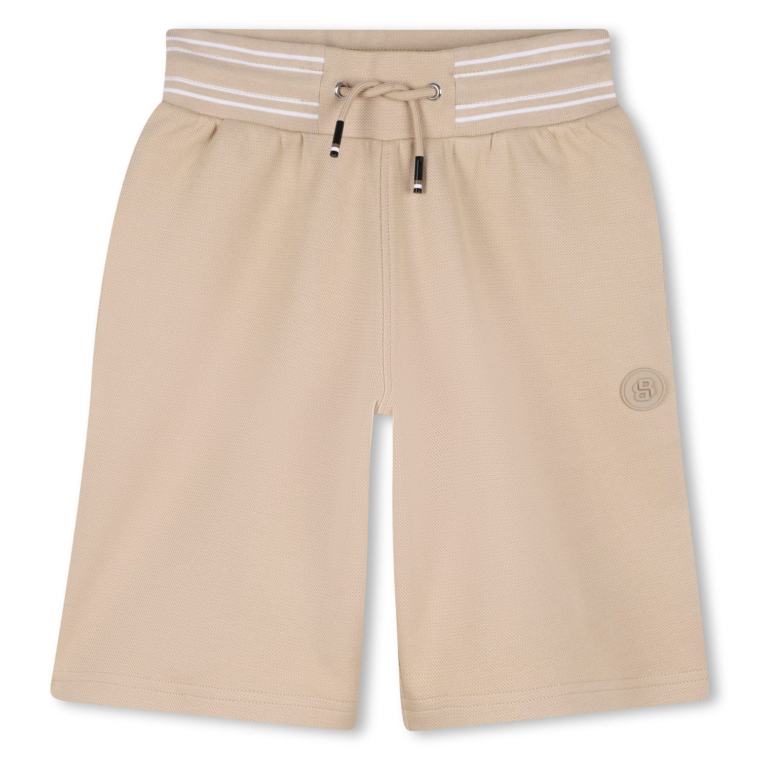 Boys Piqué Jogging Shorts in Beige Hugo Boss