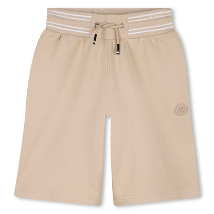 Boys Piqué Jogging Shorts in Beige Hugo Boss