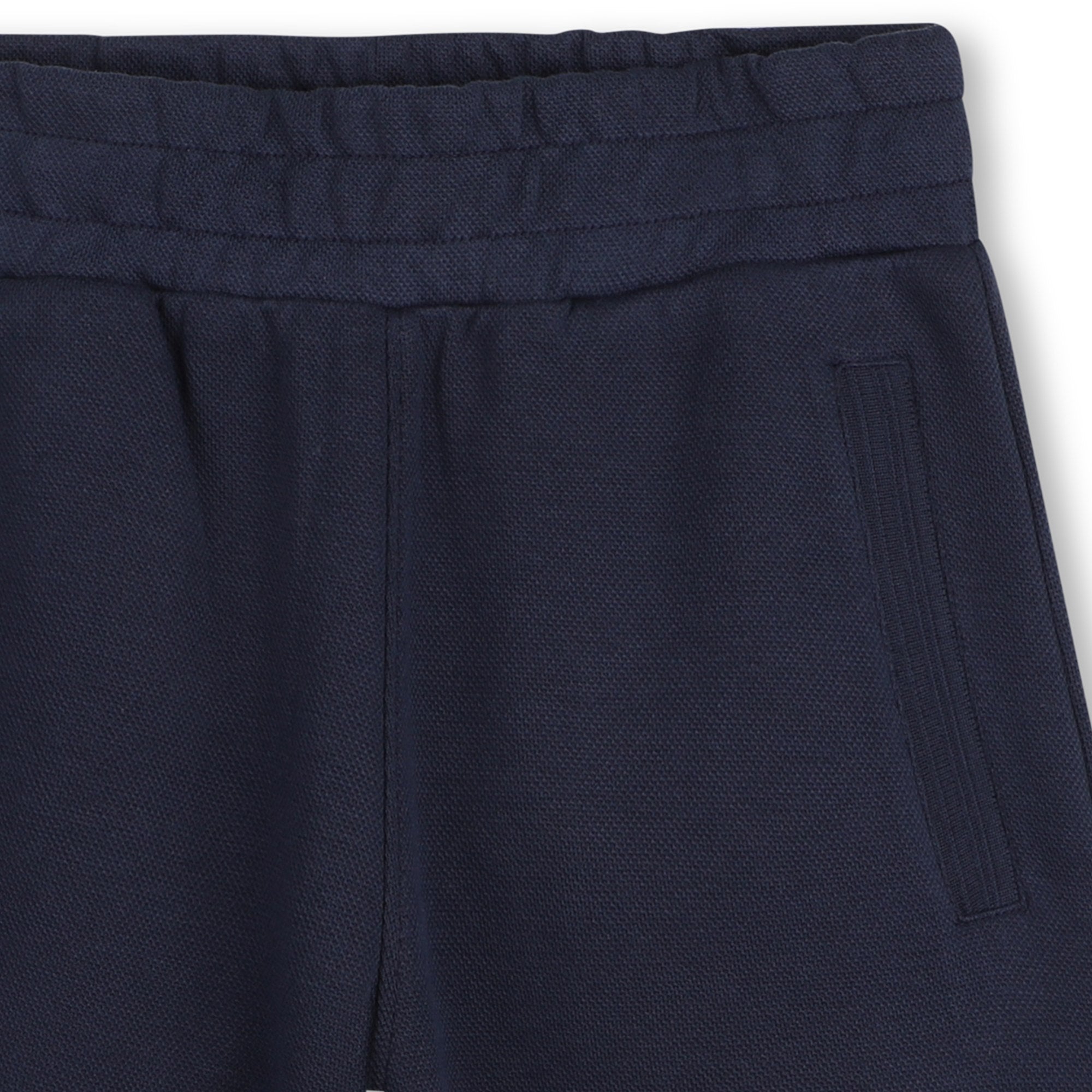 Boys Piqué Logo Jogging Shorts in Navy Hugo Boss