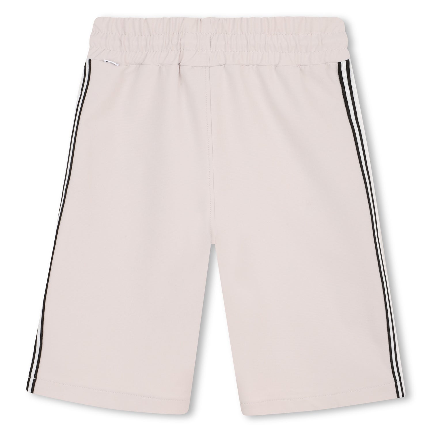 Boys Side-Stripe Stretchy Bermuda Shorts in Stone Hugo Boss