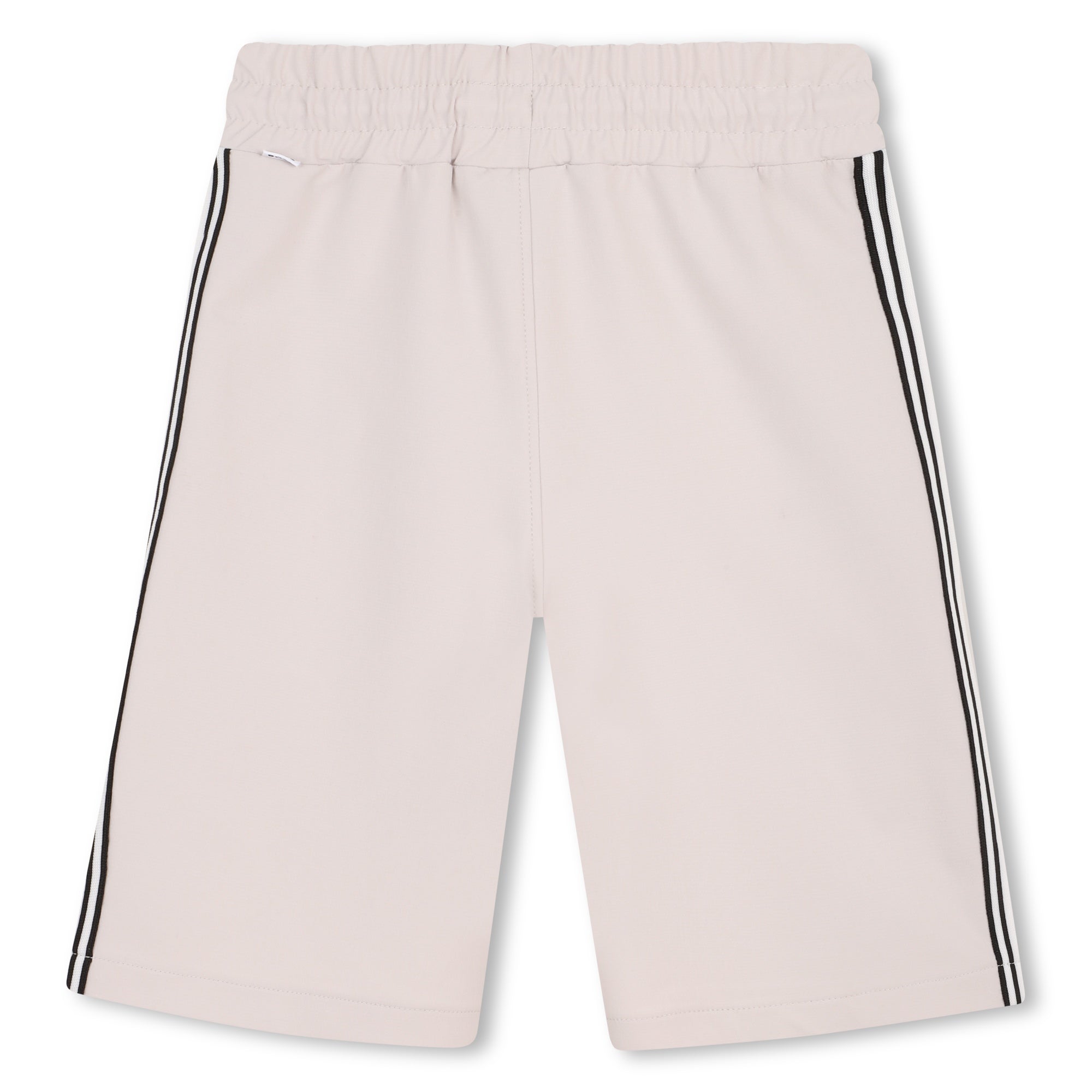 Boys Side-Stripe Stretchy Bermuda Shorts in Stone Hugo Boss