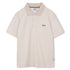 Boys Monogrammed Cotton Interlock Polo Shirt in Stone Hugo Boss