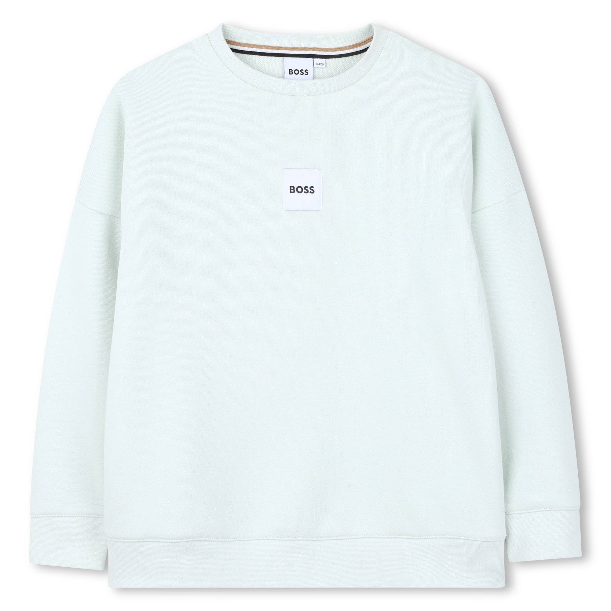 Boys Logo Fleece Sweatshirt in Mint Green Hugo Boss