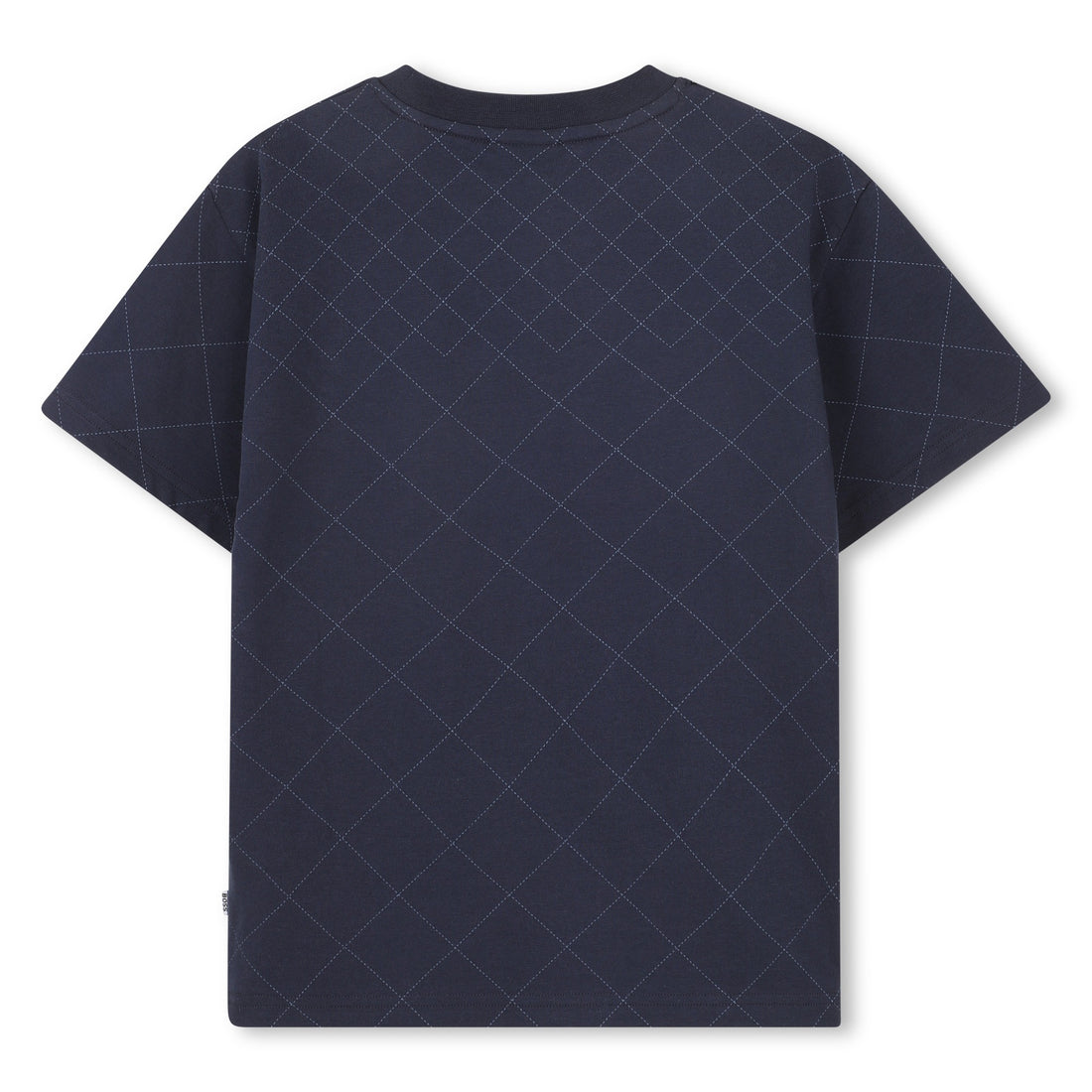 Quilted Effect Cotton Jersey Short Sleeve T Shirt Hugo Boss