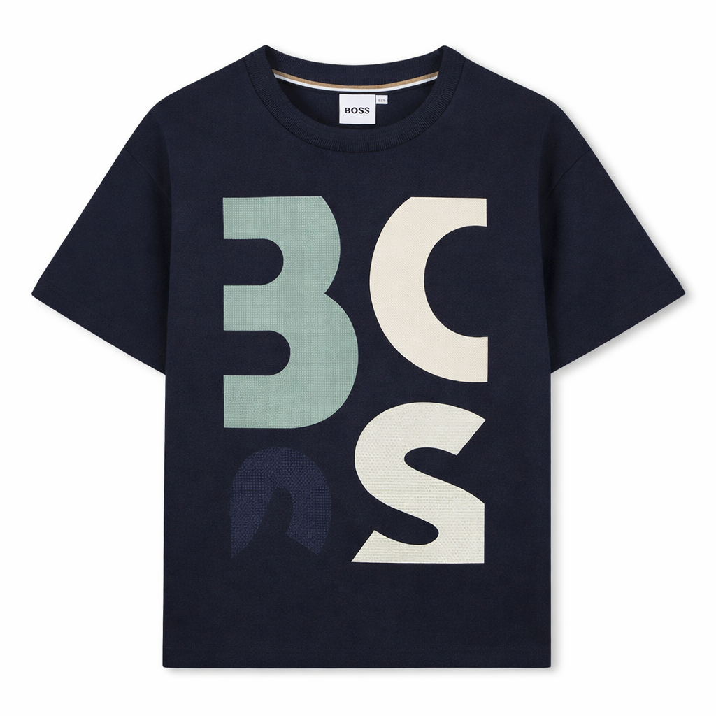 Oversized Cotton Piqué Graphic T Shirt Hugo Boss