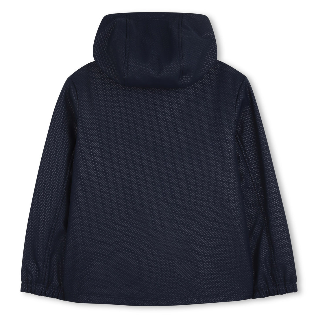Boys Double-B Embossed Hooded Windbreaker in Navy Hugo Boss