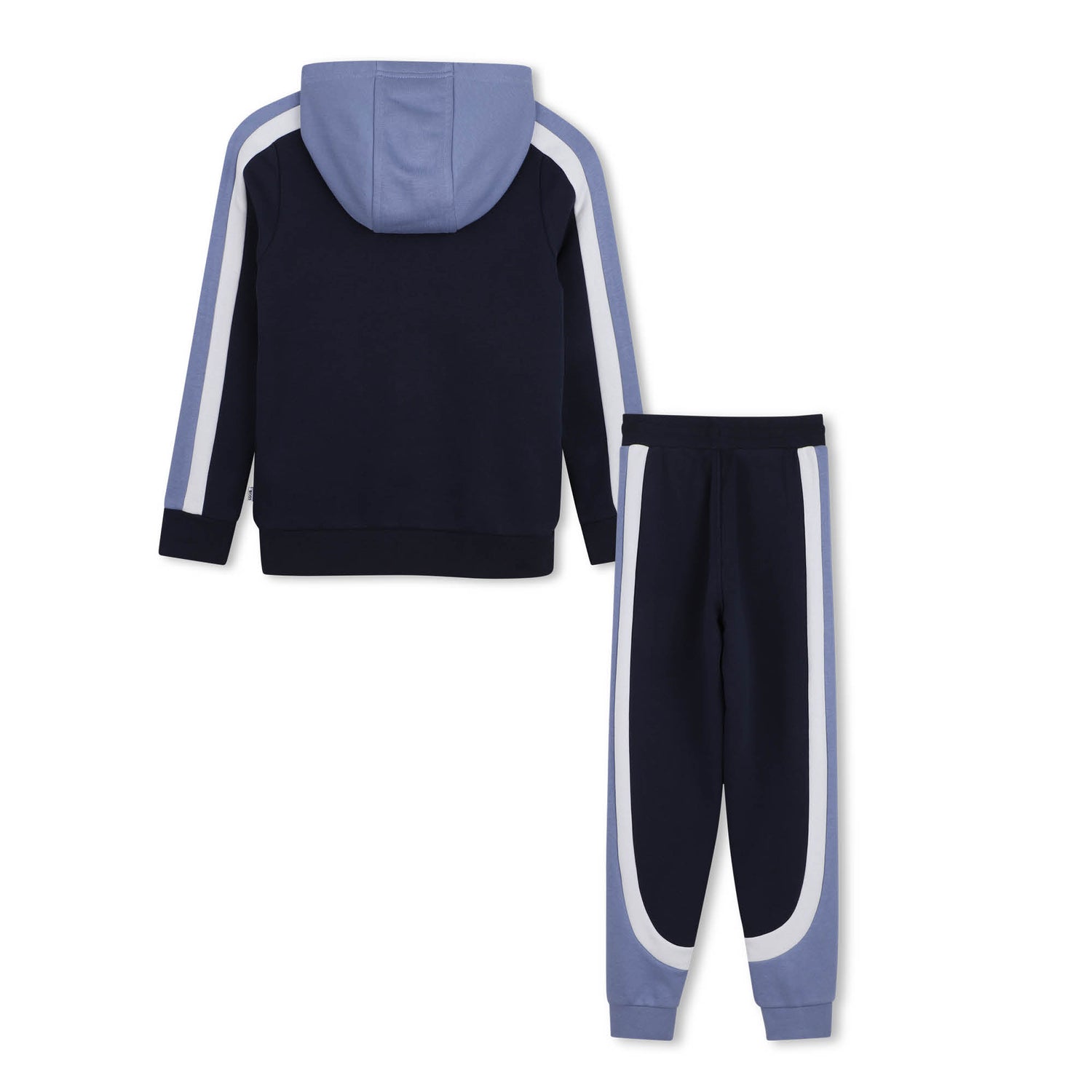 Boys Color-Block Fleece Tracksuit Set in Navy Hugo Boss