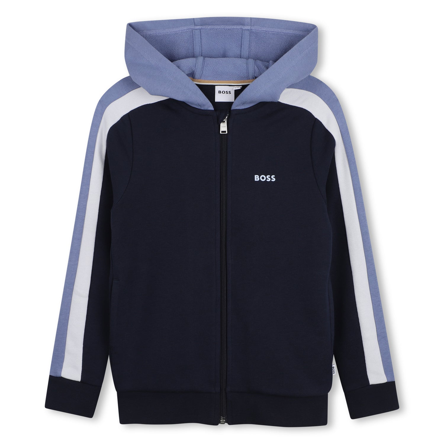 Boys Color-Block Fleece Tracksuit Set in Navy Hugo Boss