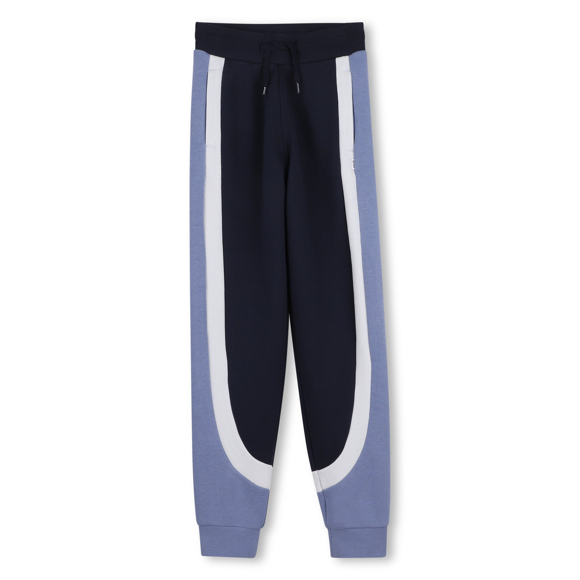 Boys Color-Block Fleece Tracksuit Set in Navy Hugo Boss