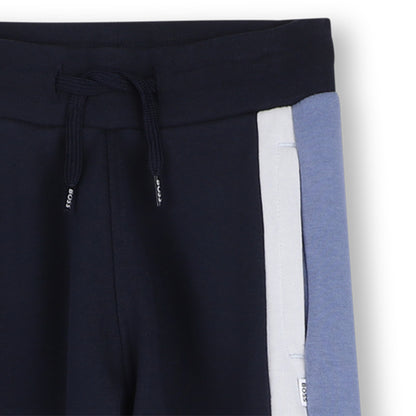 Boys Color-Block Fleece Tracksuit Set in Navy Hugo Boss