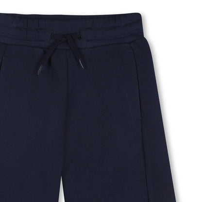 Boys Logo T-Shirt and Bermuda Shorts Set in White and Navy Hugo Boss