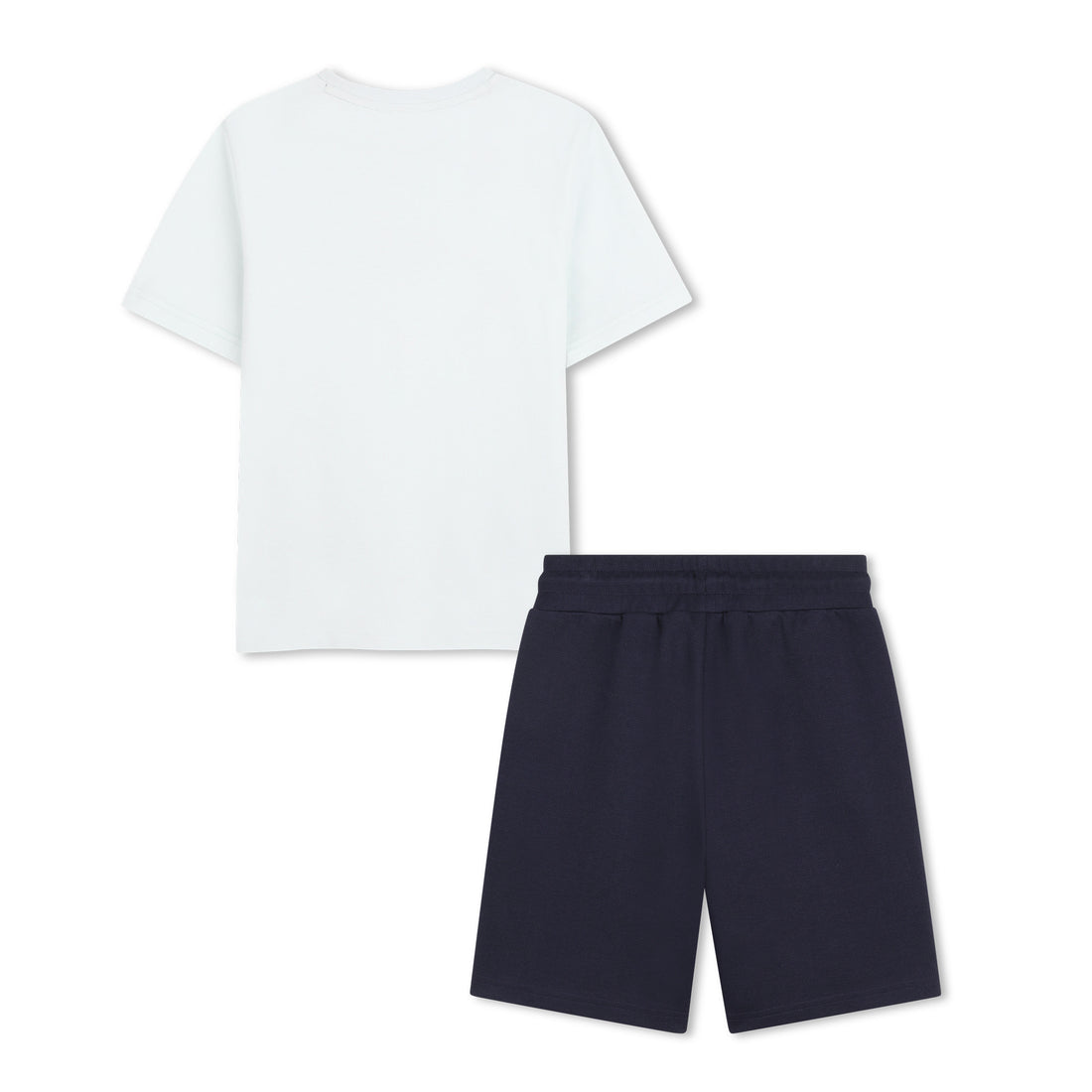 Boys Logo T-Shirt and Piqué Shorts Set in Mint and Navy Hugo Boss