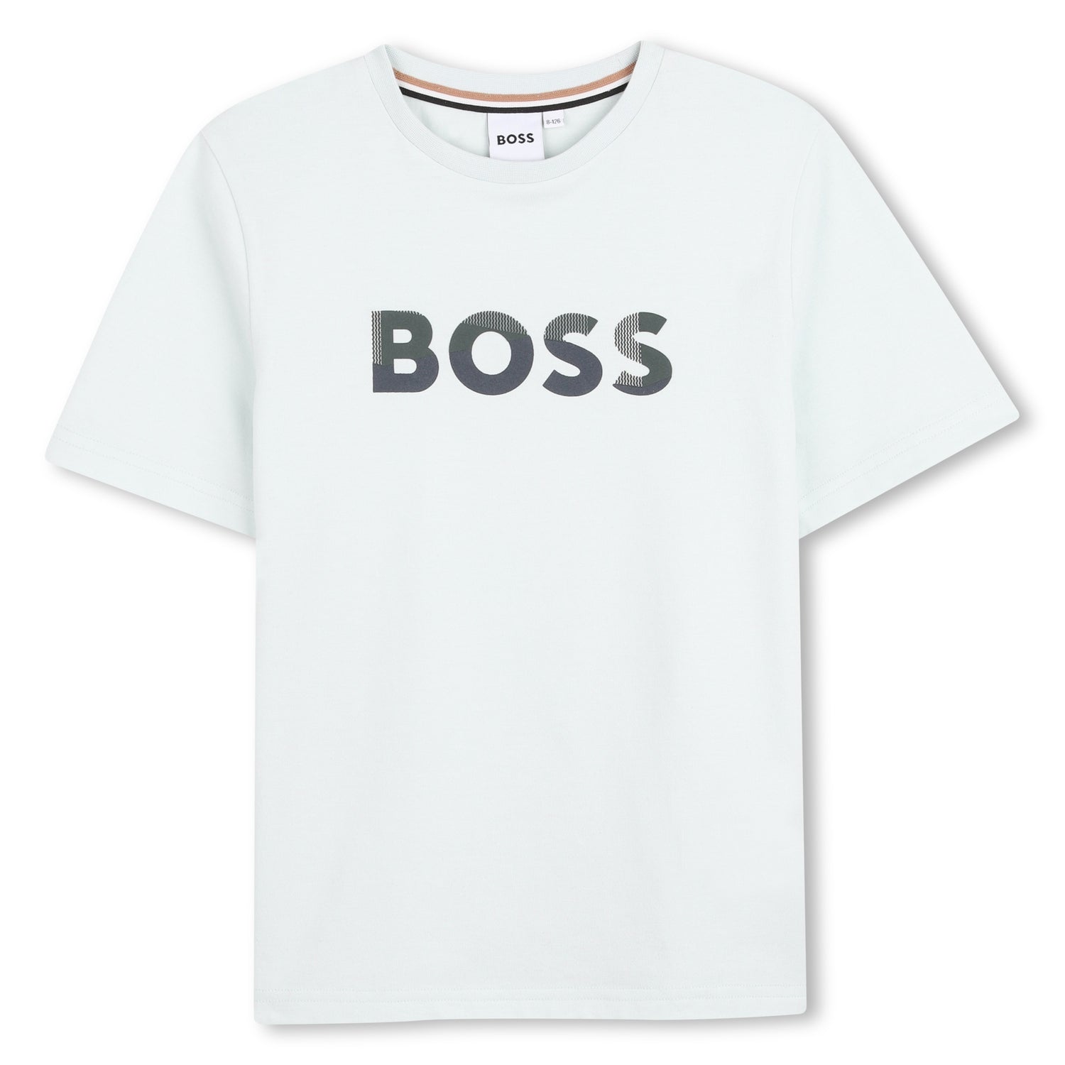 Boys Logo T-Shirt and Piqué Shorts Set in Mint and Navy Hugo Boss