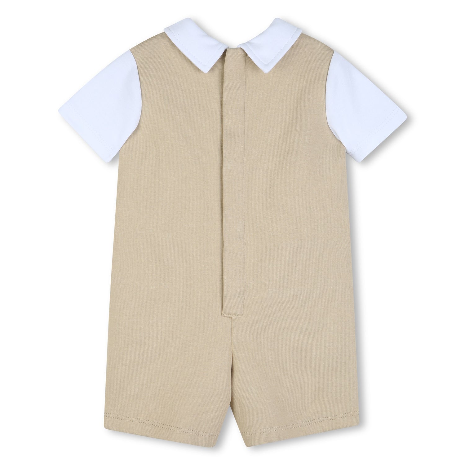 Baby "3-In-1 Effect" Ceremonial Jumpsuit in Beige and White Hugo Boss