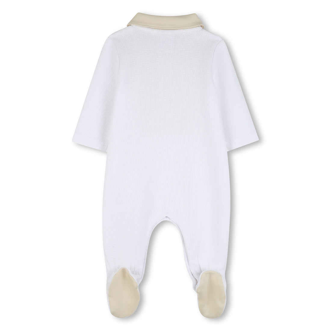 Baby Polo Pyjamas in White and Beige Hugo Boss